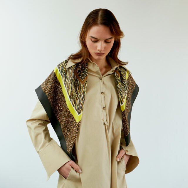 Ever seen a scarf that's not just an accessory, but a statement piece? 🧣✨

This silk scarf with its unique animal print in rich brown and khaki tones is a game-changer in the fashion world. It's not just another piece hanging in your closet—it's an art form, a conversation starter, and the perfect addition to elevate any outfit.

The color palette of this scarf is like a warm embrace from nature. The earthy browns and versatile khaki tones blend seamlessly, offering a sophisticated look that effortlessly complements any style. It’s like wearing a piece of the wilderness, wrapped around you in the most chic way possible.

For those fashion enthusiasts and trendsetters out there, this isn't just a scarf; it’s an invitation to express your individuality. Pair it with a classic trench or let it shine against a simple white tee. Either way, it's bound to turn heads and make an impression.

How would you style this unique piece? Share your thoughts and let’s inspire each other!

🌿🐾

#FashionForward #SilkScarf #AnimalPrint #StyleInspiration #Trendsetter #Fashionista #ChicAccessories #SophisticatedStyle #FashionLovers #ScarfStyle #fetolia