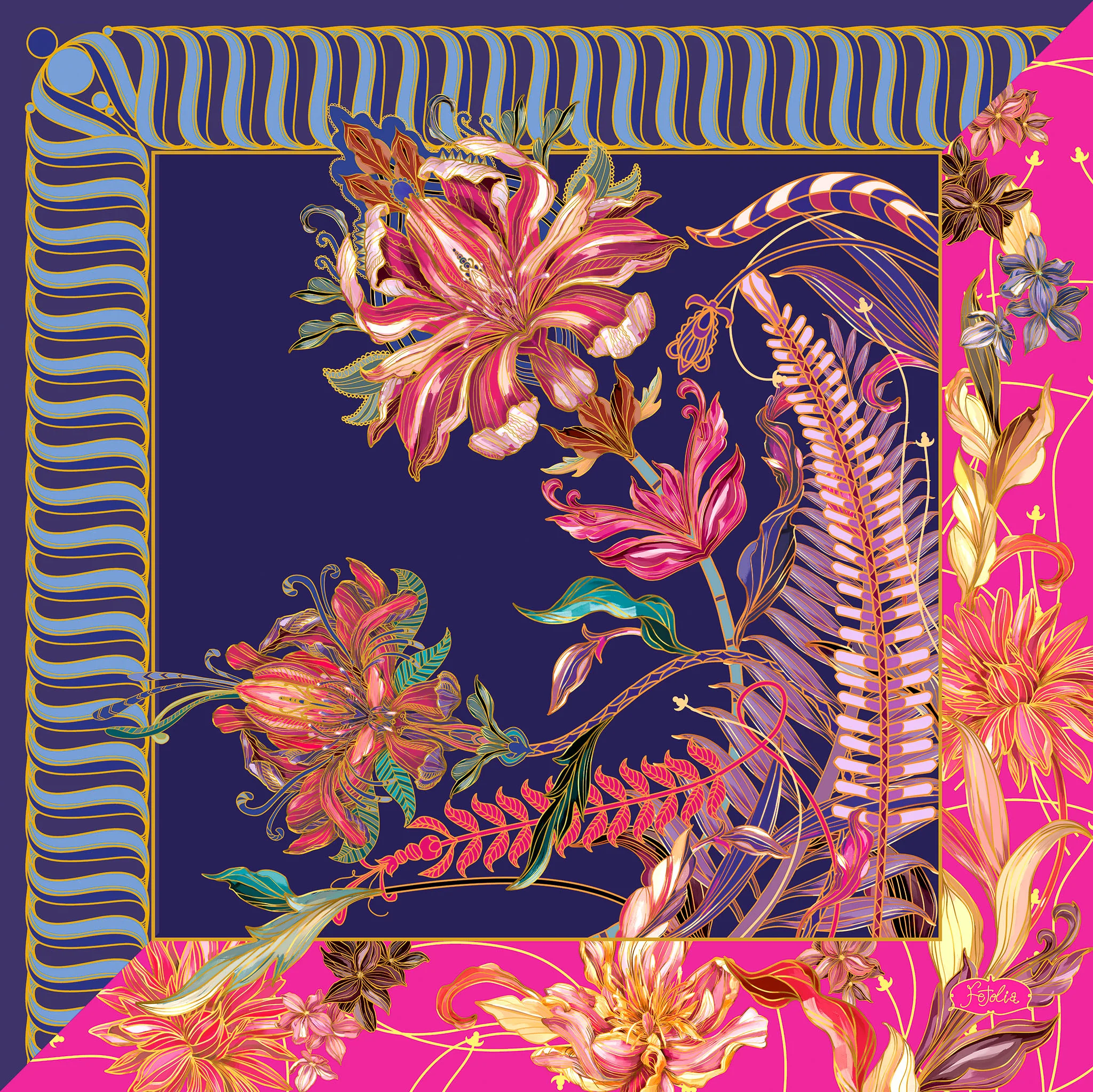 Maximal Bloom - Navy 1 Maximal Bloom - Navy